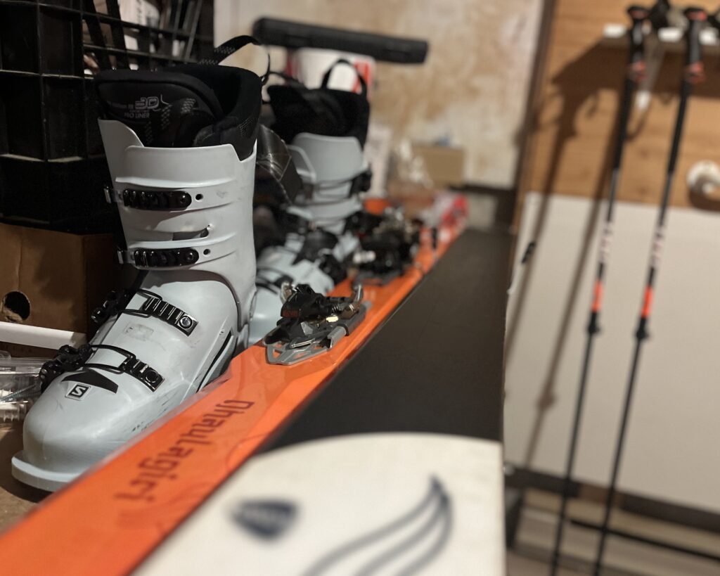 entreposer equipement ski